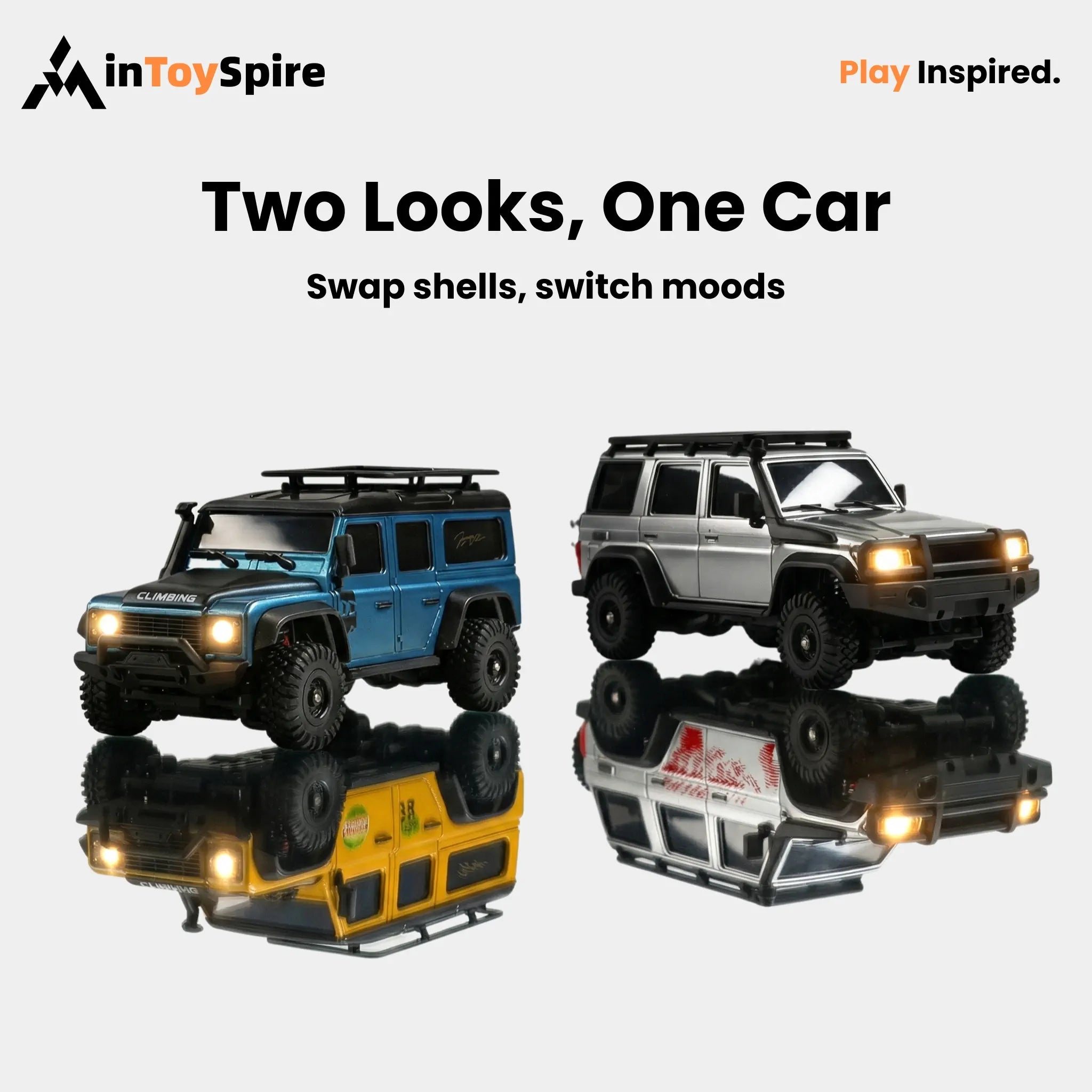 1:43 Mini RC Crawler with Swap Body Shells