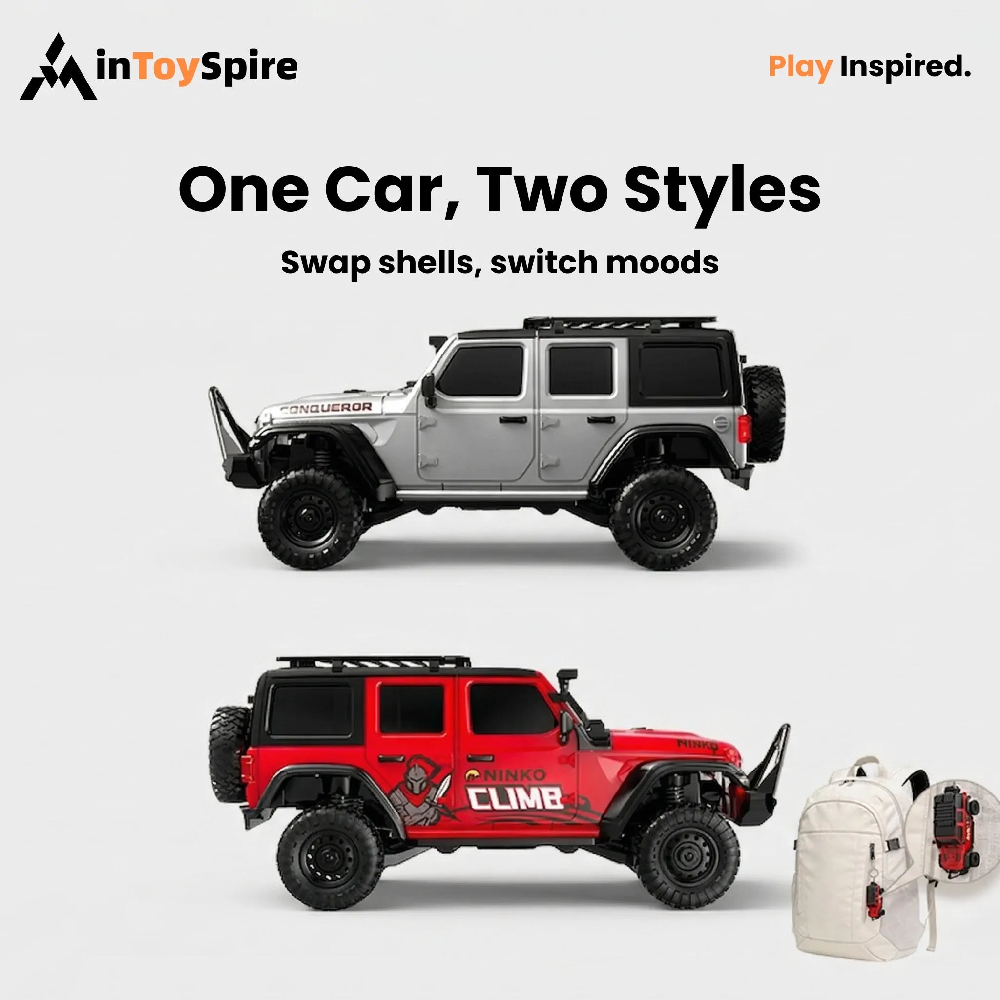 1:43 Mini RC Crawler with Swap Body Shells