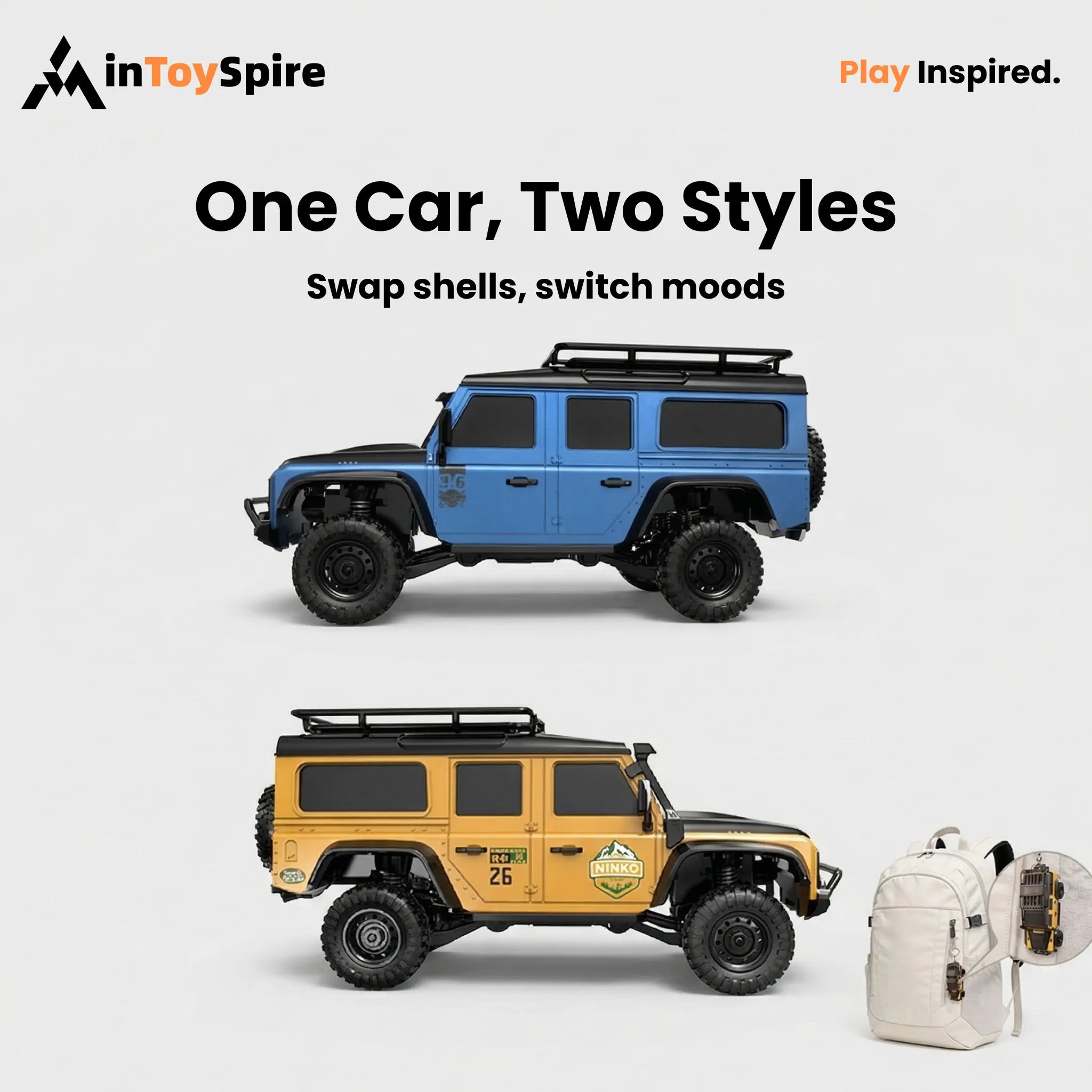 1:43 Mini RC Crawler with Swap Body Shells