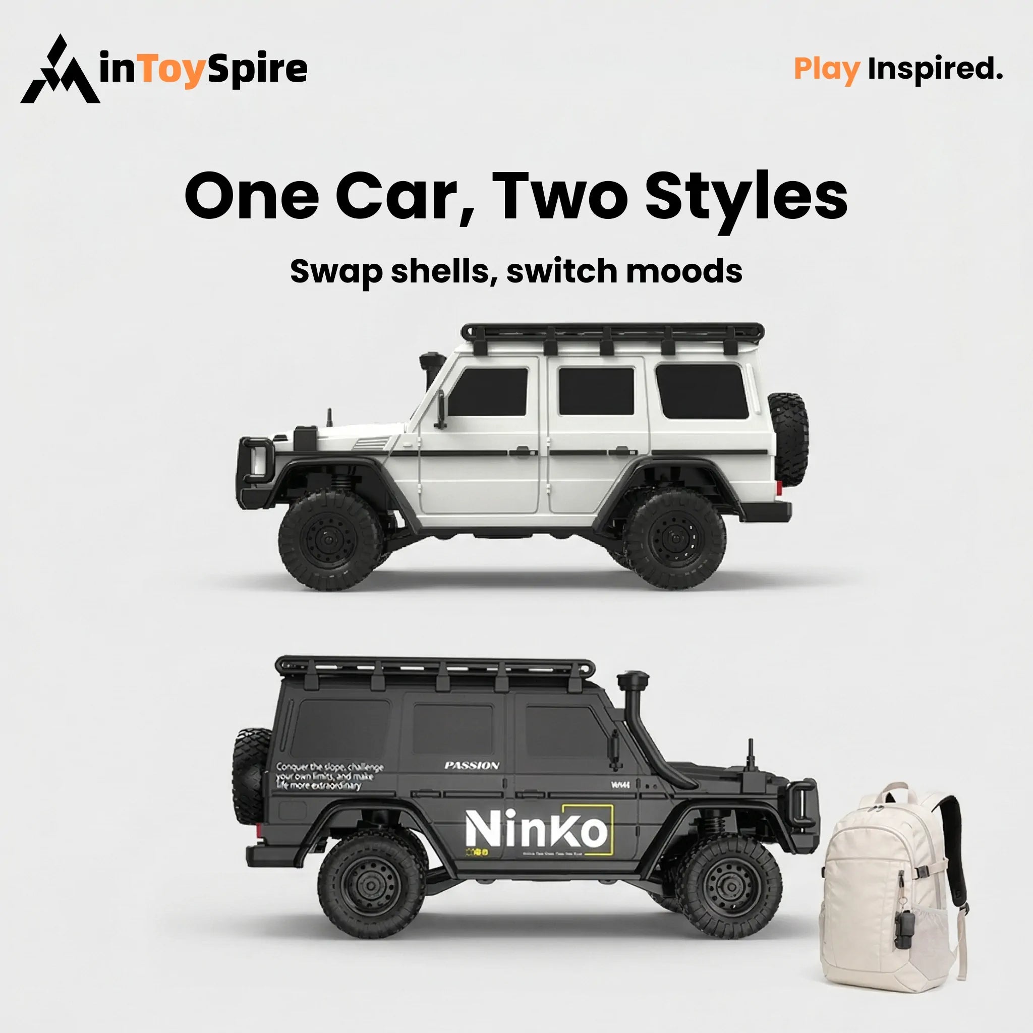 1:43 Mini RC Crawler with Swap Body Shells