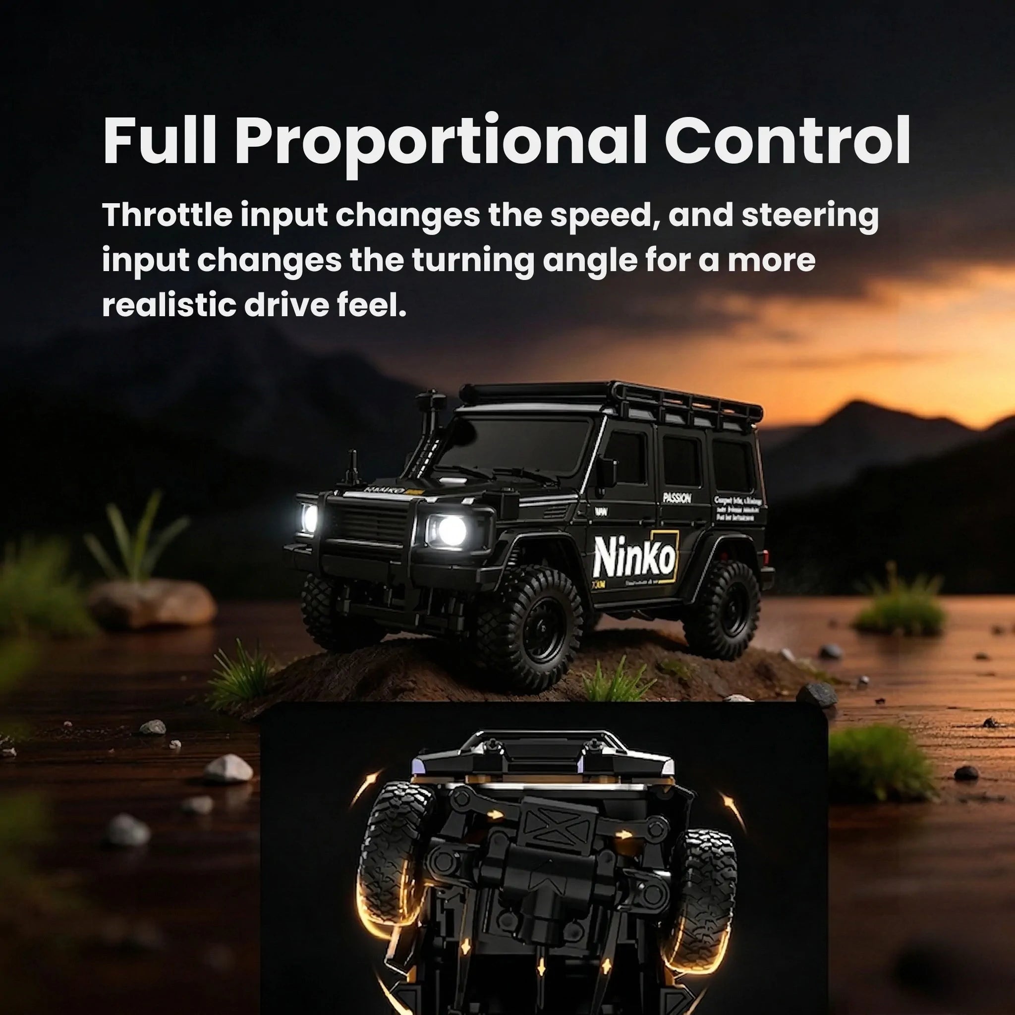 1:43 Mini RC Crawler with Swap Body Shells