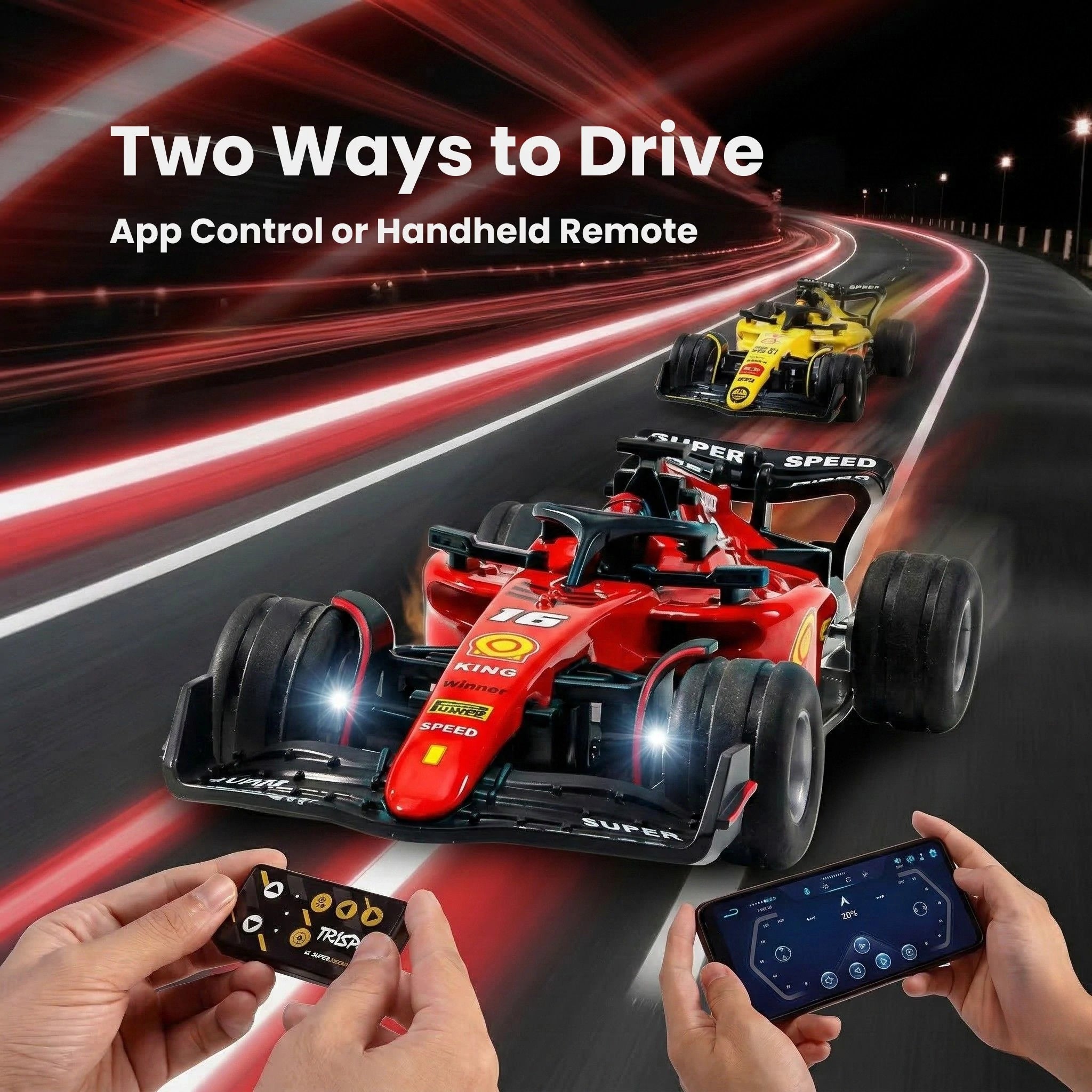 1/64 Mini F1 RC Car with App & Remote Control