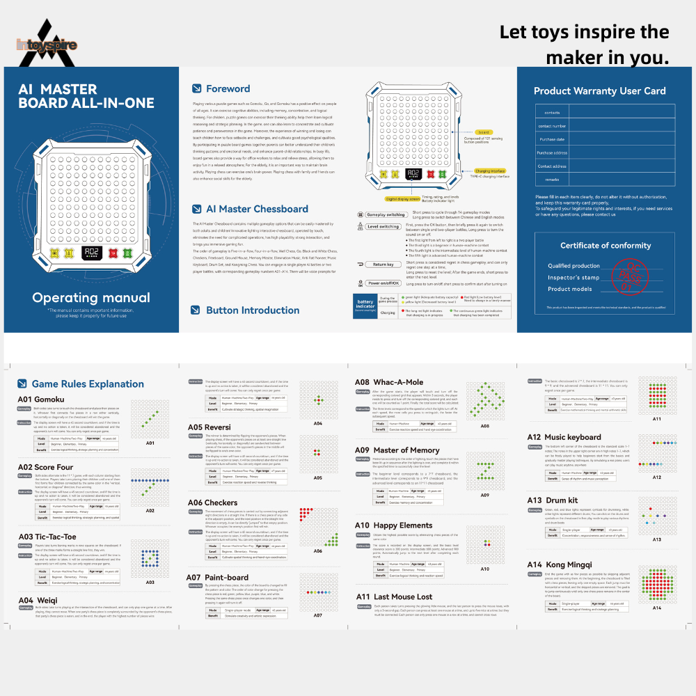 All-in-One Smart Light-Up Game Board