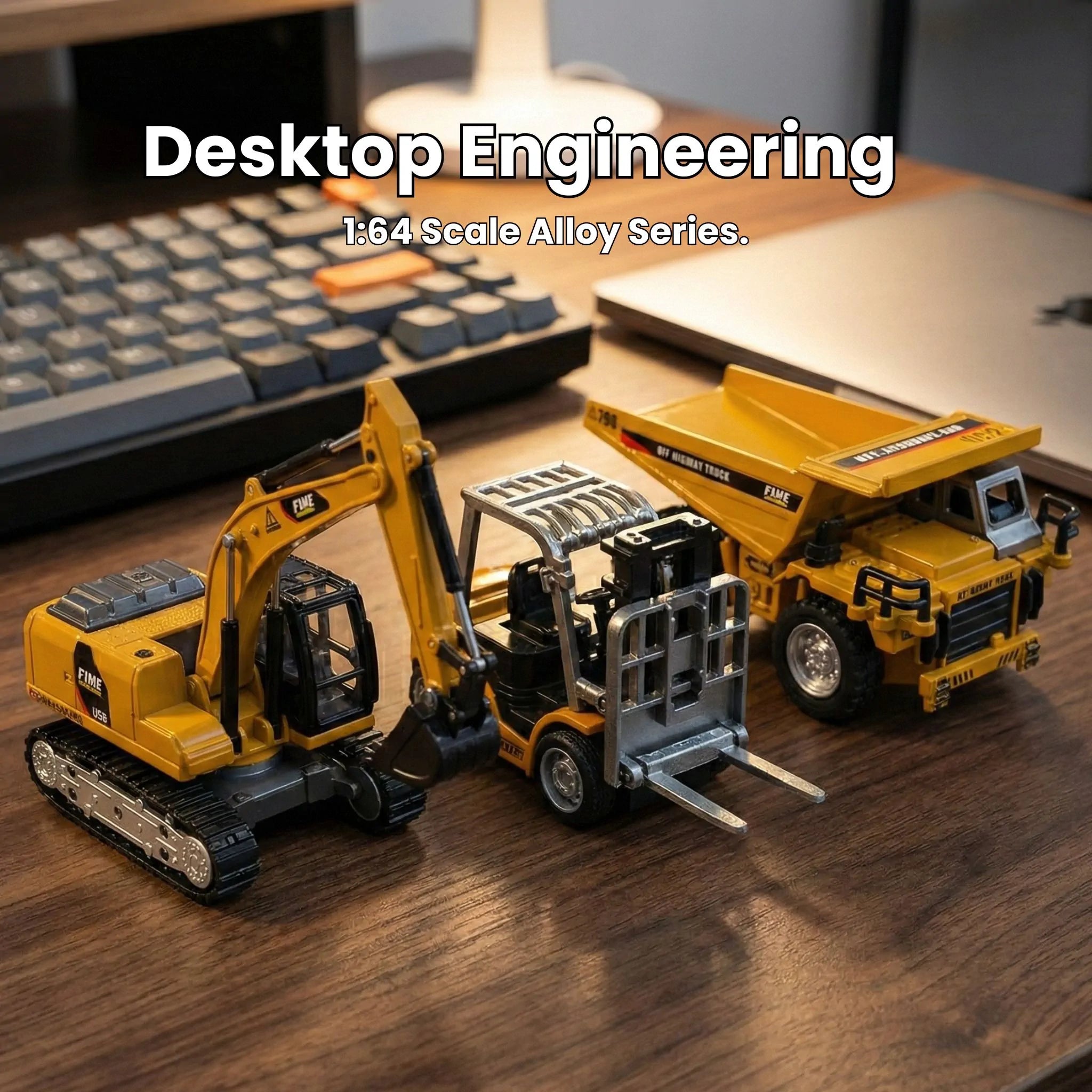 1:64 Mini RC Construction Vehicles Fleet