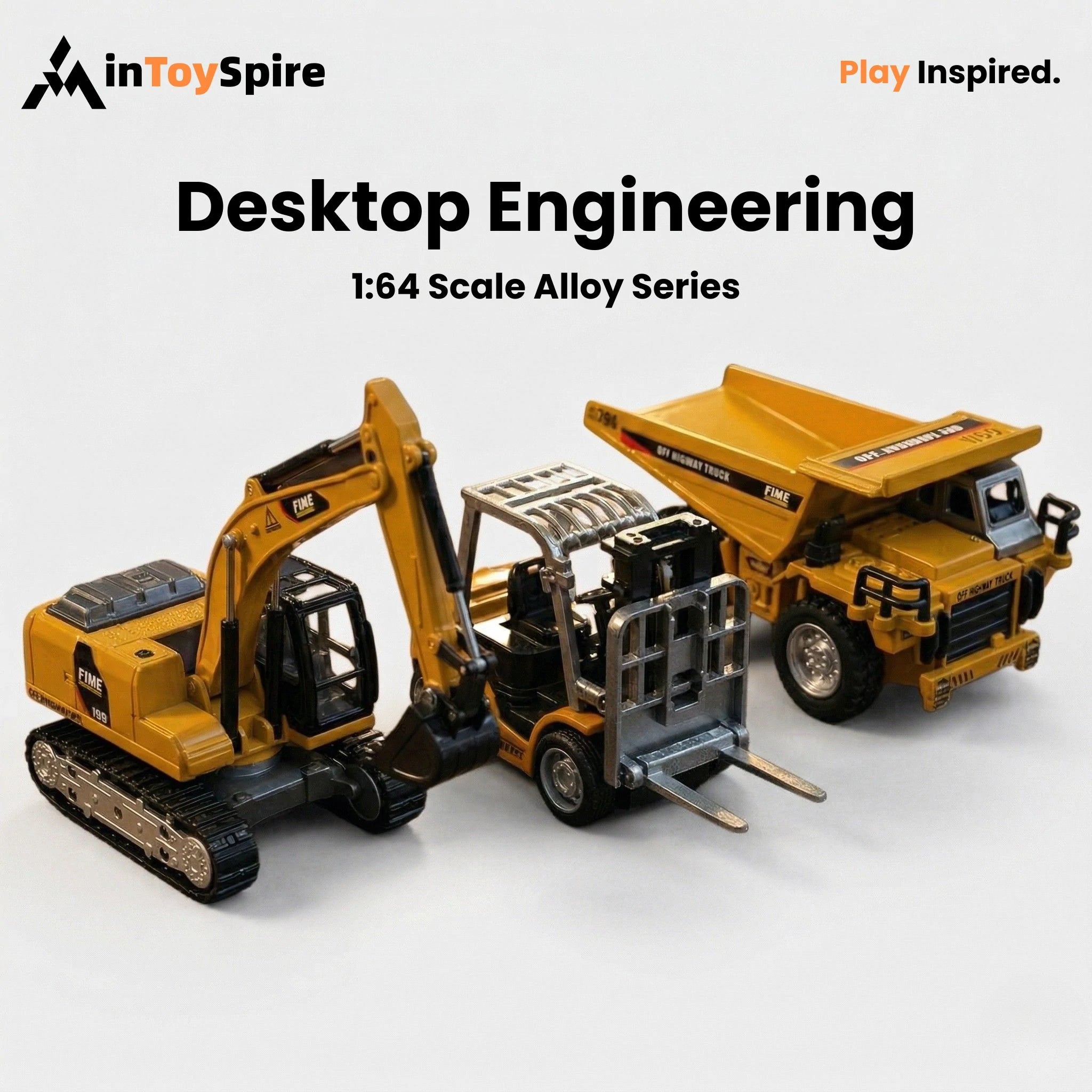 1:64 Mini RC Construction Vehicles Fleet